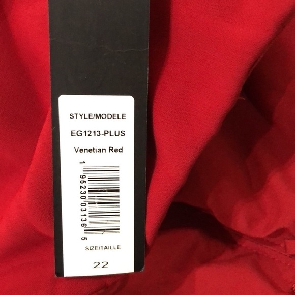 NWT Badgley Mischka Beauty in A Bottle Gown Formal Dress Red Size 22 Strapless - Picture 5 of 8